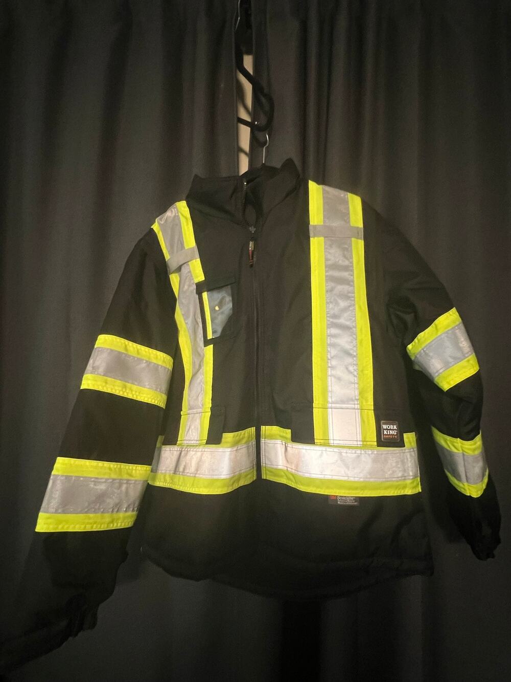 Work King Puffer Safety Jacket Size Large